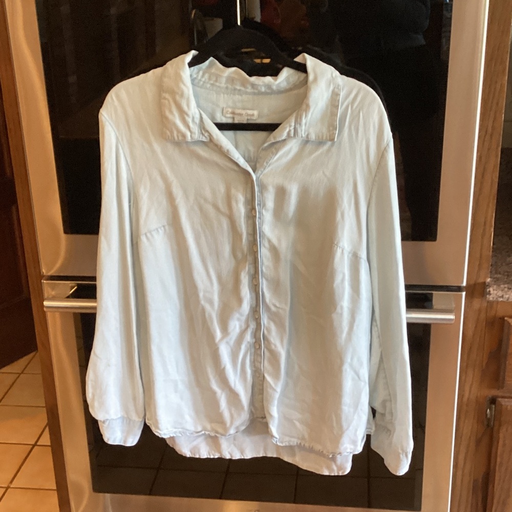 Coldwater Creek Light Blue Button Down Shirt